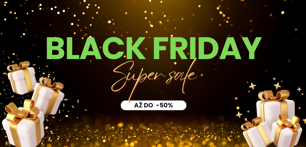 Gold and Black Illustrative Modern Banner Black Friday Sale Promotion (1020 x 490 px)